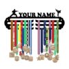 Personalized Premium Medal Hanger for Wall | Holds Up to 70-100 Medals | Black Glossy Finish | MDF Wood Medal Holder for Wall | Medal Display | Sports Lovers (Wrestling Design)