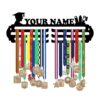 Personalized Premium Medal Hanger for Wall | Holds Up to 70 - 120 Medals | Black Glossy Finish | MDF Wood Medal Holder for Wall | Medal Display | Sports Lovers (Academic Design)