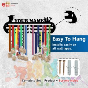 badhai ho apne sabhi athletes se haat ker apne medals ko show kerne ka deside kiya hai Premium Medal Hangers for Wall | Holds Up to 100 Medals | Black Glossy Finish | MDF Wood Medal Holder for Wall | Medal Display | Sports Lovers (Achievements Design2L)