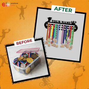 badhai ho apne sabhi athletes se haat ker apne medals ko show kerne ka deside kiya hai Premium Medal Hangers for Wall | Holds Up to 100 Medals | Black Glossy Finish | MDF Wood Medal Holder for Wall | Medal Display | Sports Lovers (Achievements Design2L)