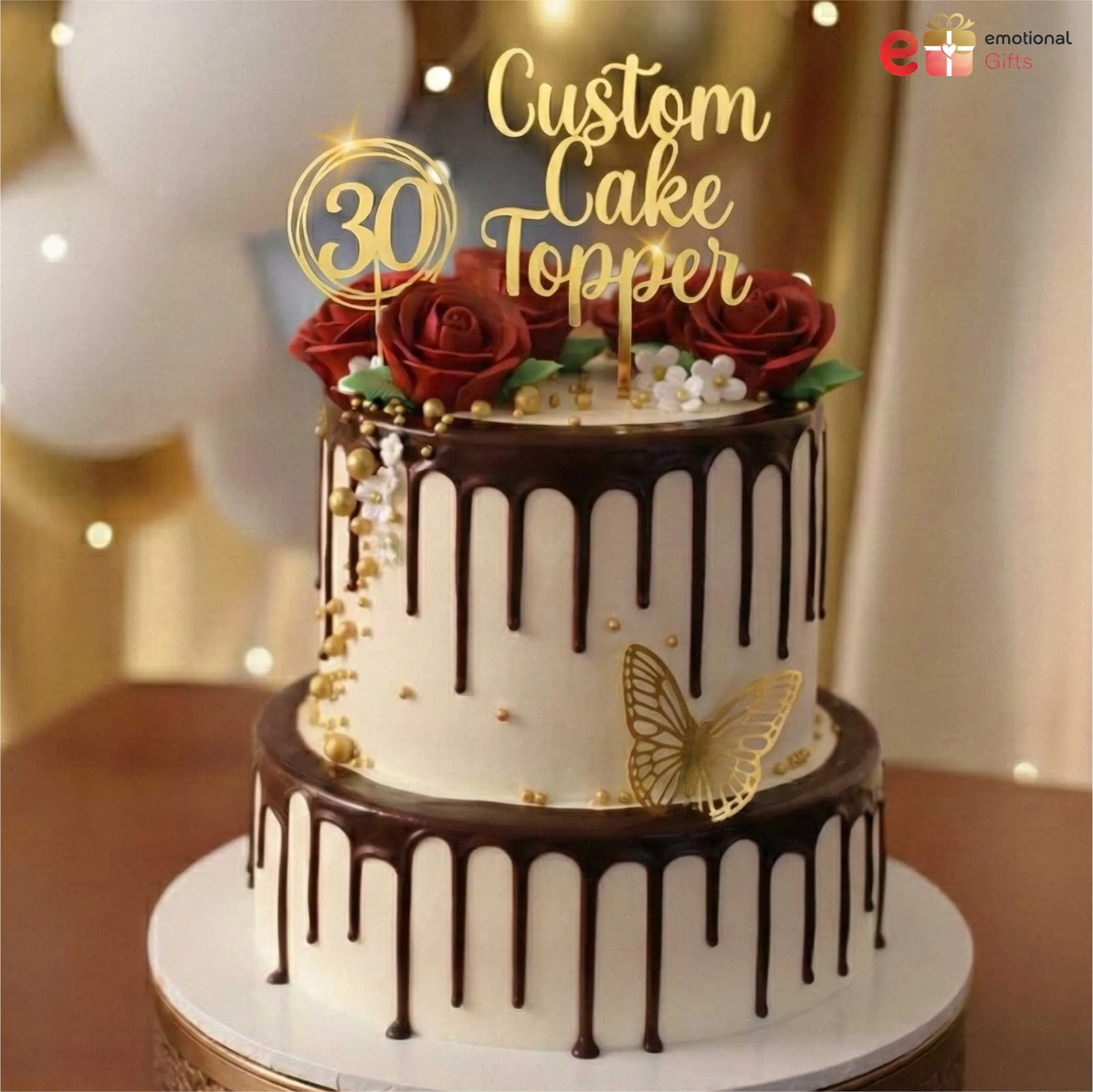 Personalized Acrylic Cake Topper | Custom Name Cake Decoration for Special Occasions