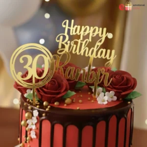 Personalized Acrylic Cake Topper | Custom Name Cake Decoration for Special Occasions