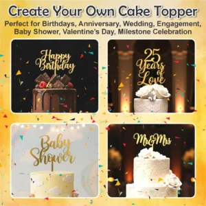 Personalized Acrylic Cake Topper | Custom Name Cake Decoration for Special Occasions