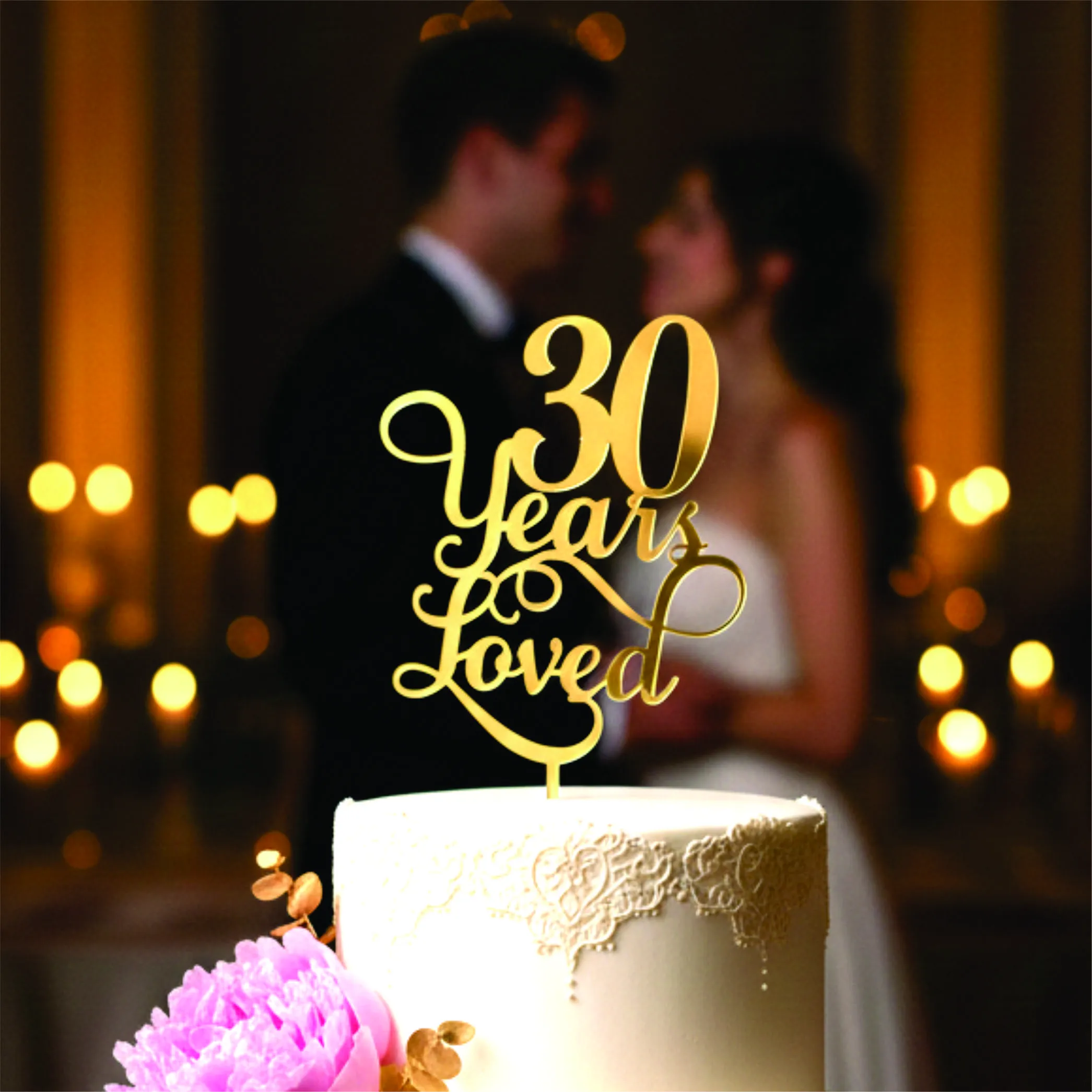Personalized Acrylic Cake Topper | Custom Name Cake Decoration for Special Occasions