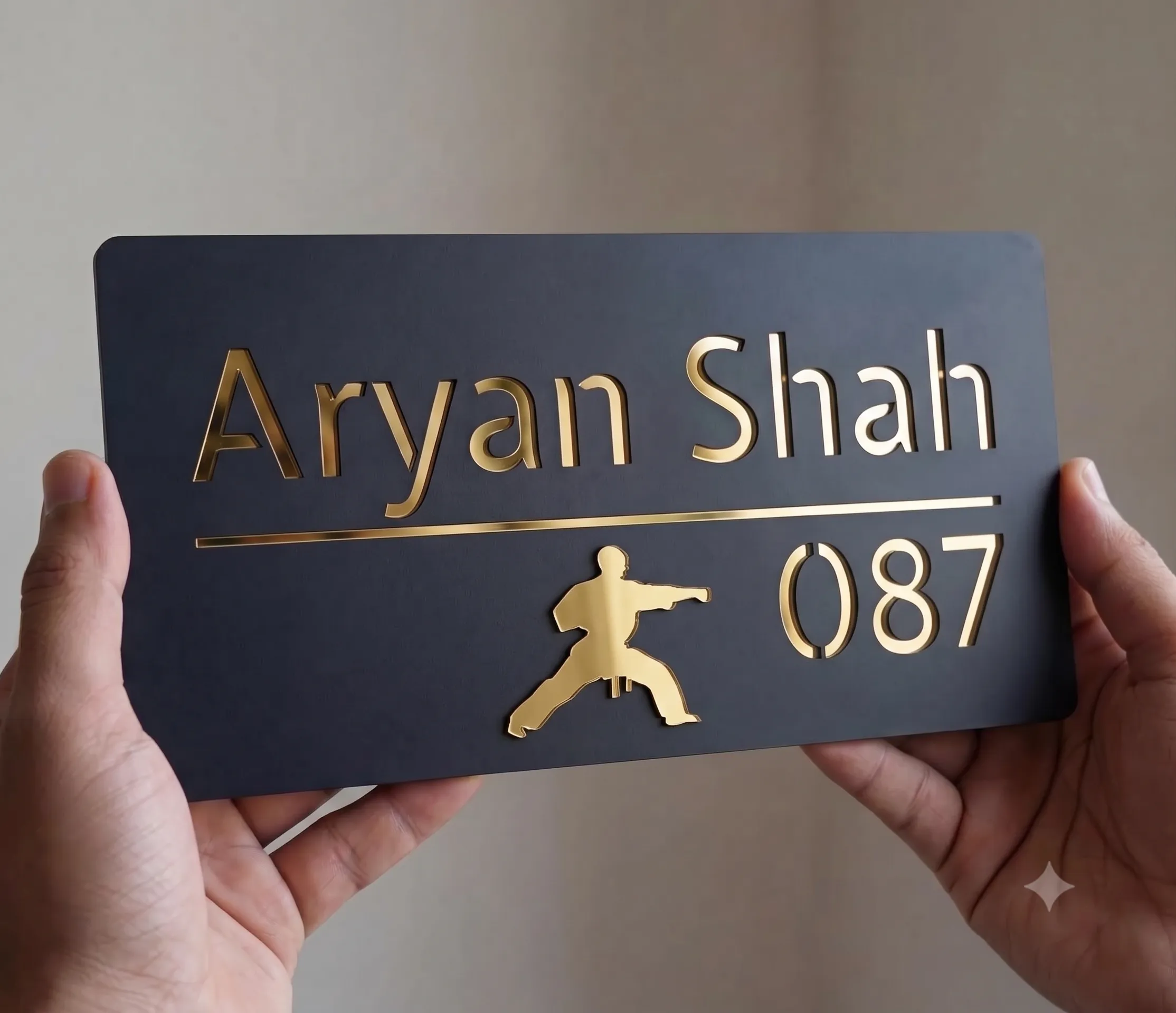 Personalized Sports Name Plate | Custom Name Plate for Athletes & Sports Lovers